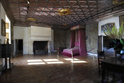 France, Indre et Loire, Chateau de Chenonceau of Renaissance style built between 1513 and 1522, Five queens' bedroom