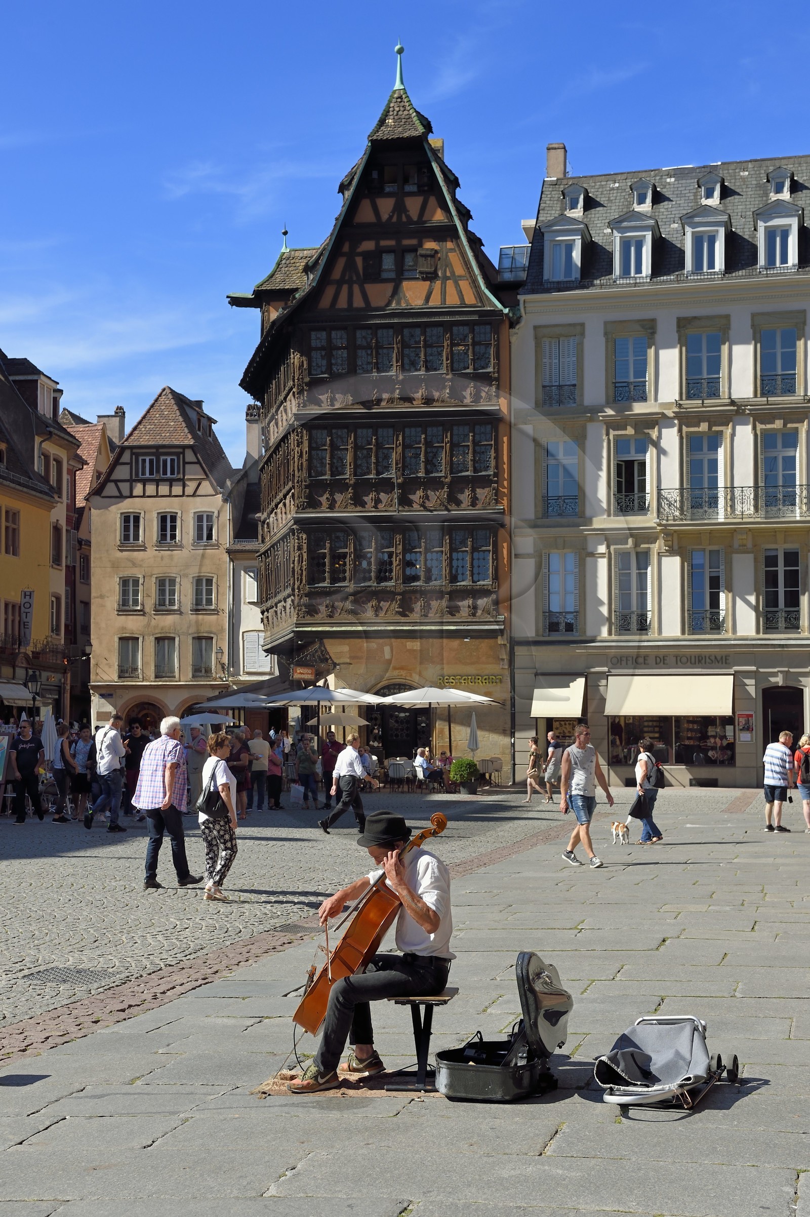 France, Bas Rhin, Strasbourg, old town listed as World Heritage by UNESCO, the Maison Kammerzell at the foot of the Notre Dame Cathedral