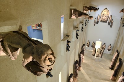 Allemagne, Bade-Wurtemberg, Fribourg en Brisgau, musée des Augustins (Augustinermuseum), statues originales de la cathédrale (Munster)