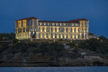 France, Bouches-du-Rhône (13), Marseille, quartier du Pharo, entrée du Vieux Port, palais du Pharo