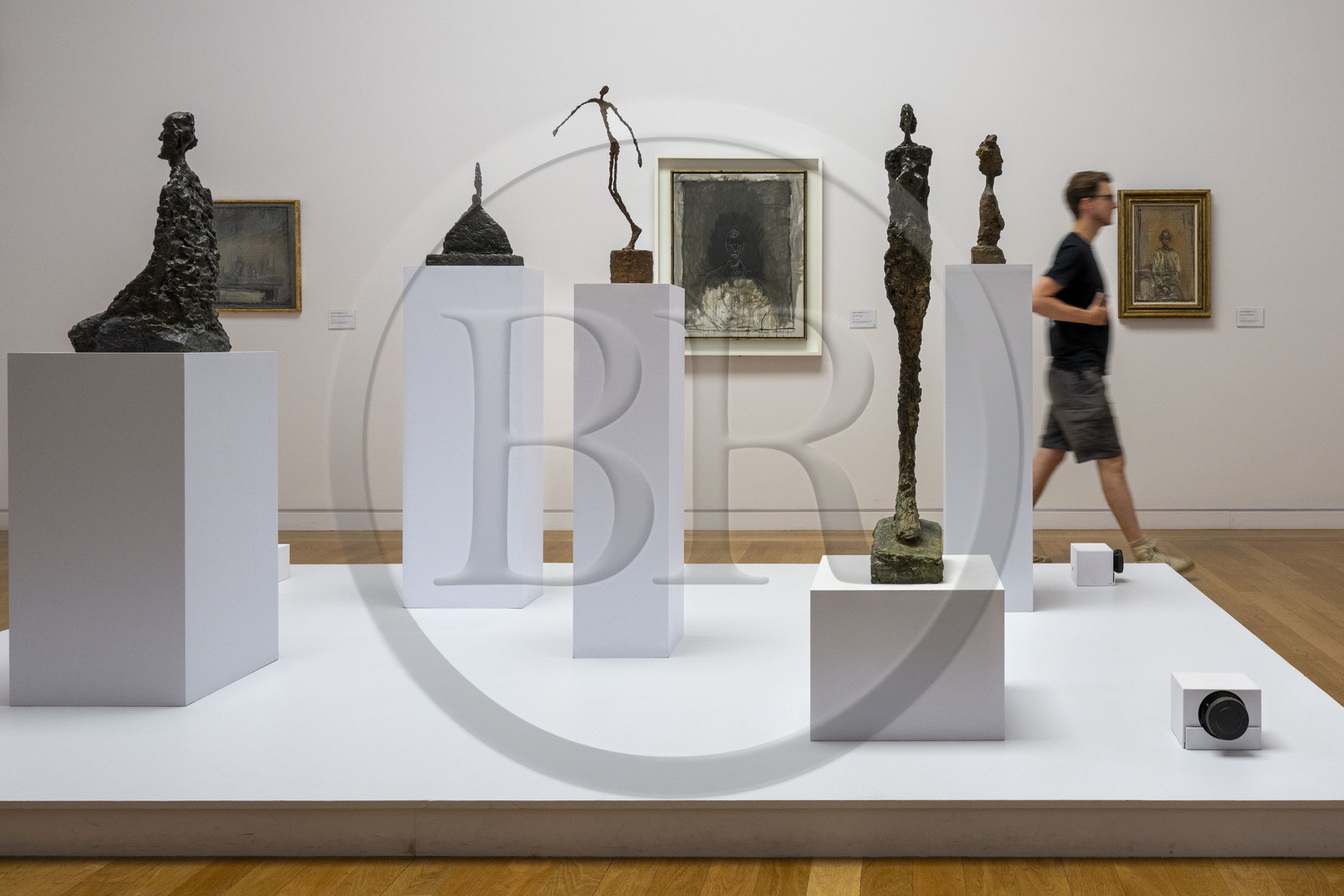 France, Bouches-du-Rhône (13), Aix en Provence, musée Granet, sculptures d'Alberto Giacometti