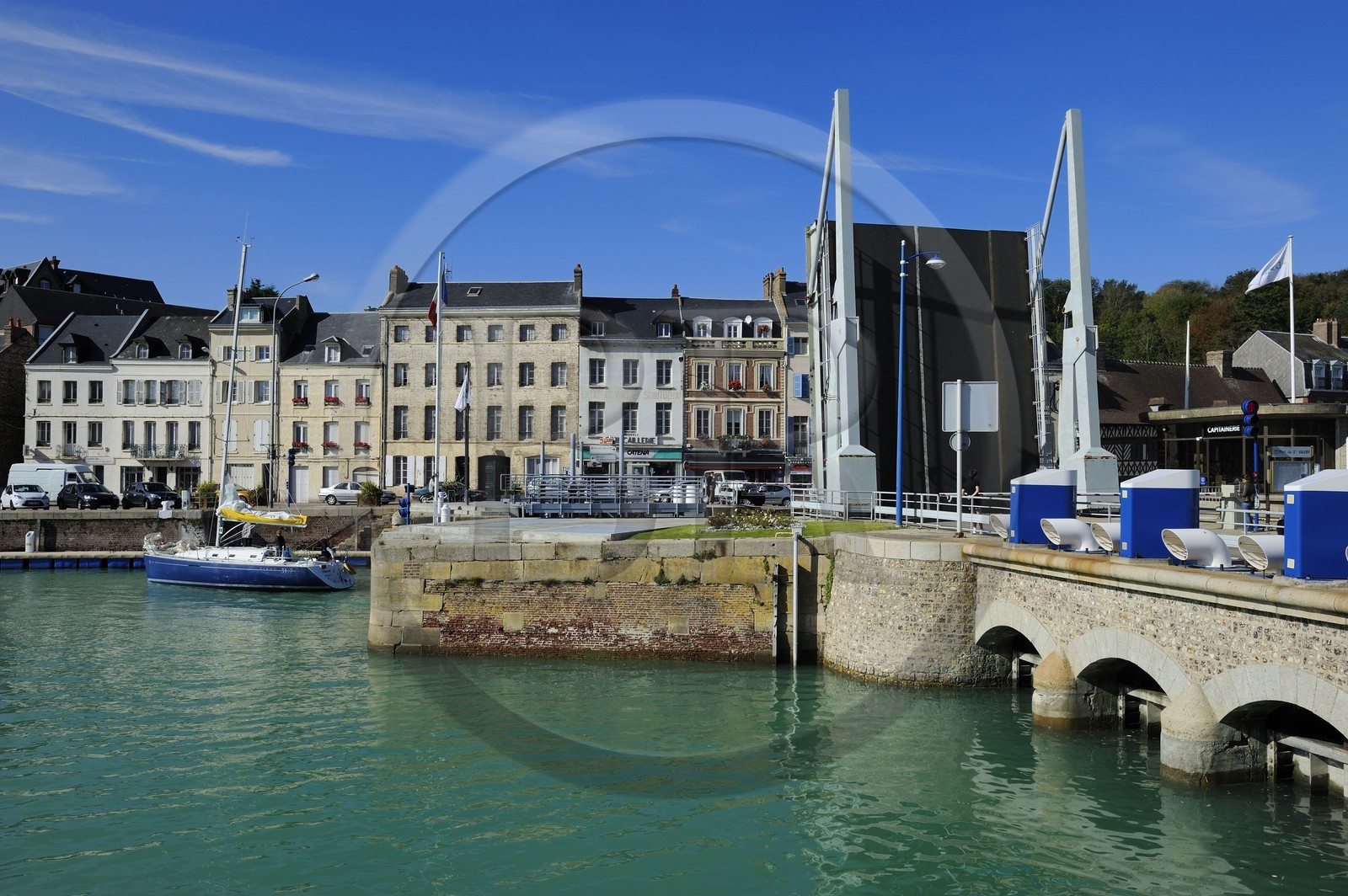 France, Seine-Maritime (76), Saint-Valery-en-Caux, le pont levant