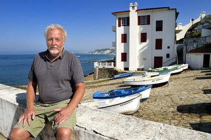 France, Pyrenees Atlantiques, Basque Country coast, Guethary, French journalist, writer and director Alain Gardinier