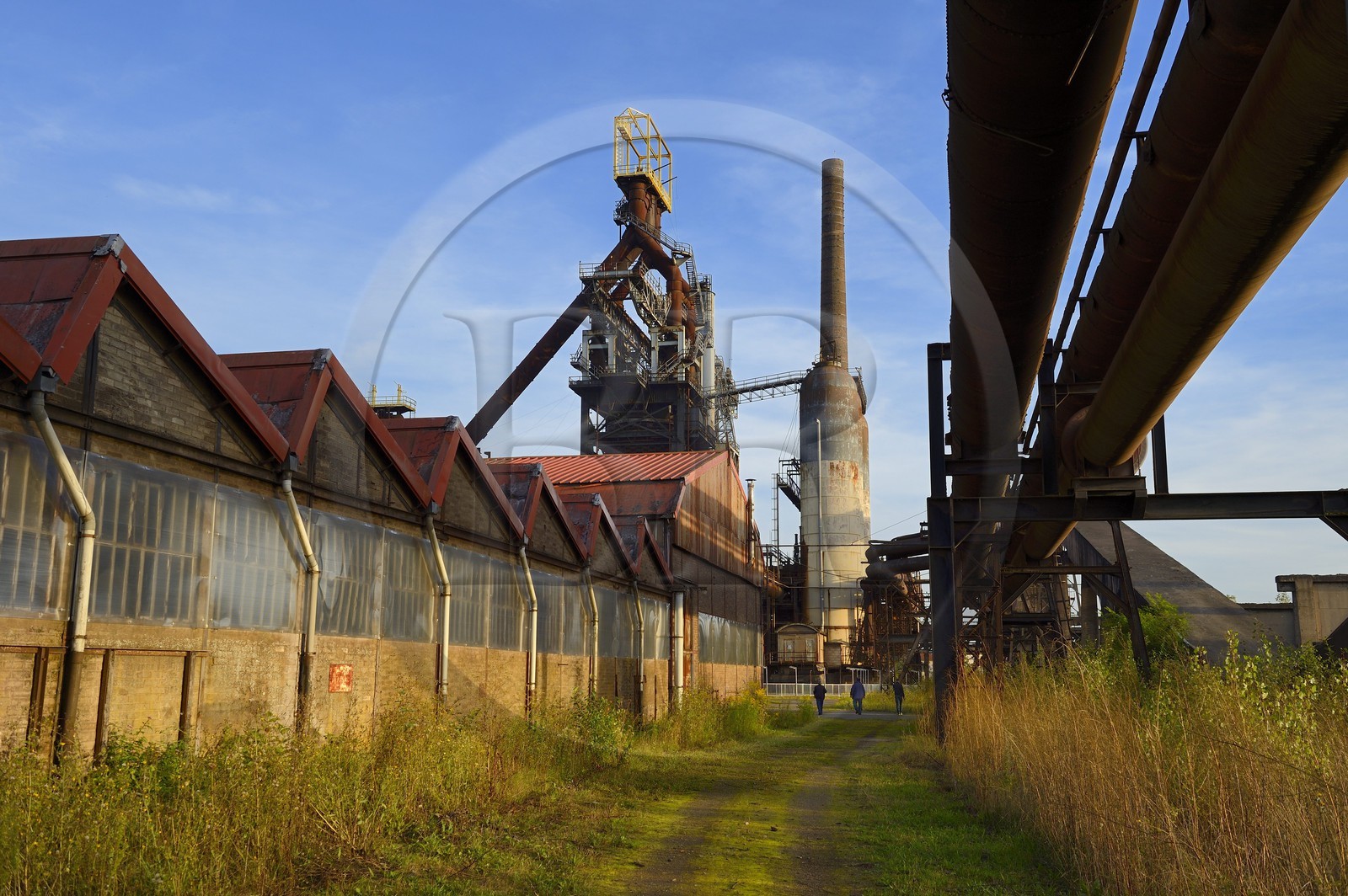 France, Moselle (57), Vallée de la Fensch, usine sidérurgique d'Uckange, Parc du Haut-fourneau U4