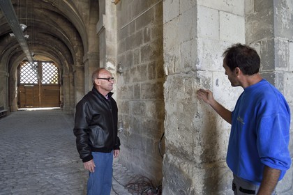 France, Charente-Maritime (17), La Rochelle, la Porte Royale construite entre 1706 et 1723, graffitis de prisonniers anglais
