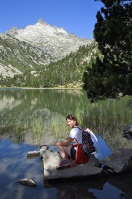 France, Hautes-Pyrénées (65), Saint-Lary-Soulan, Réserve naturelle nationale du Néouvielle, randonnée des lacs du Neouvielle, les Laquettes
