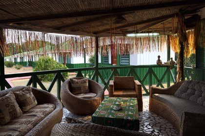 Gabon, province de Ogooué- Maritime, le Gavilo Lodge en bordure du Parc National du Loango