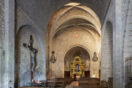France, Alpes de Haute Provence, Parc Naturel Régional du Verdon, village of Moustiers Sainte Marie, labelled Les Plus Beaux Villages de France (The Most Beautiful Villages of France), Notre Dame de Beauvoir chapel