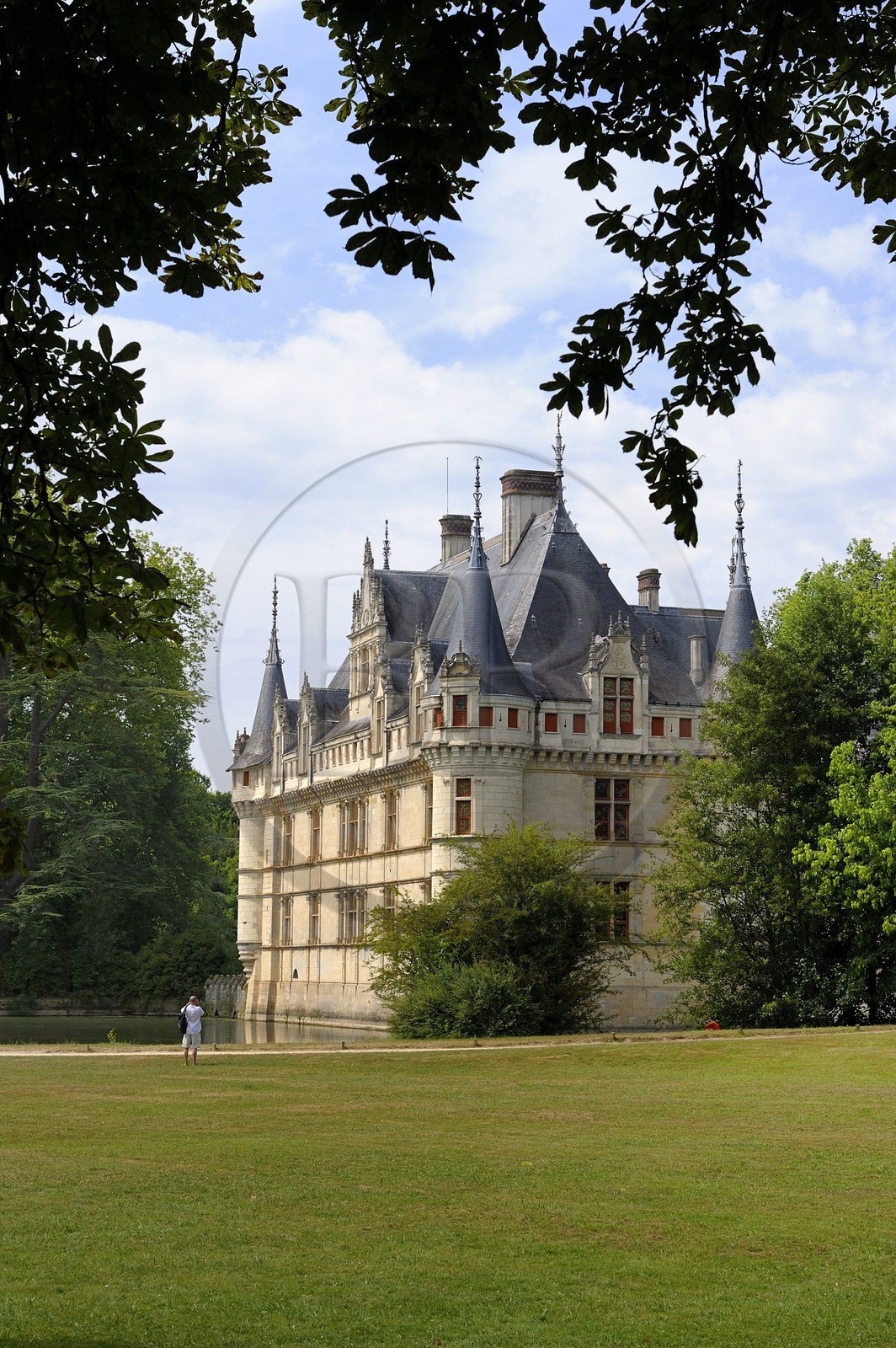 France, Indre-et-Loire (37), Vallée de la Loire classée Patrimoine Mondial de l' UNESCO, château d' Azay-le-Rideau