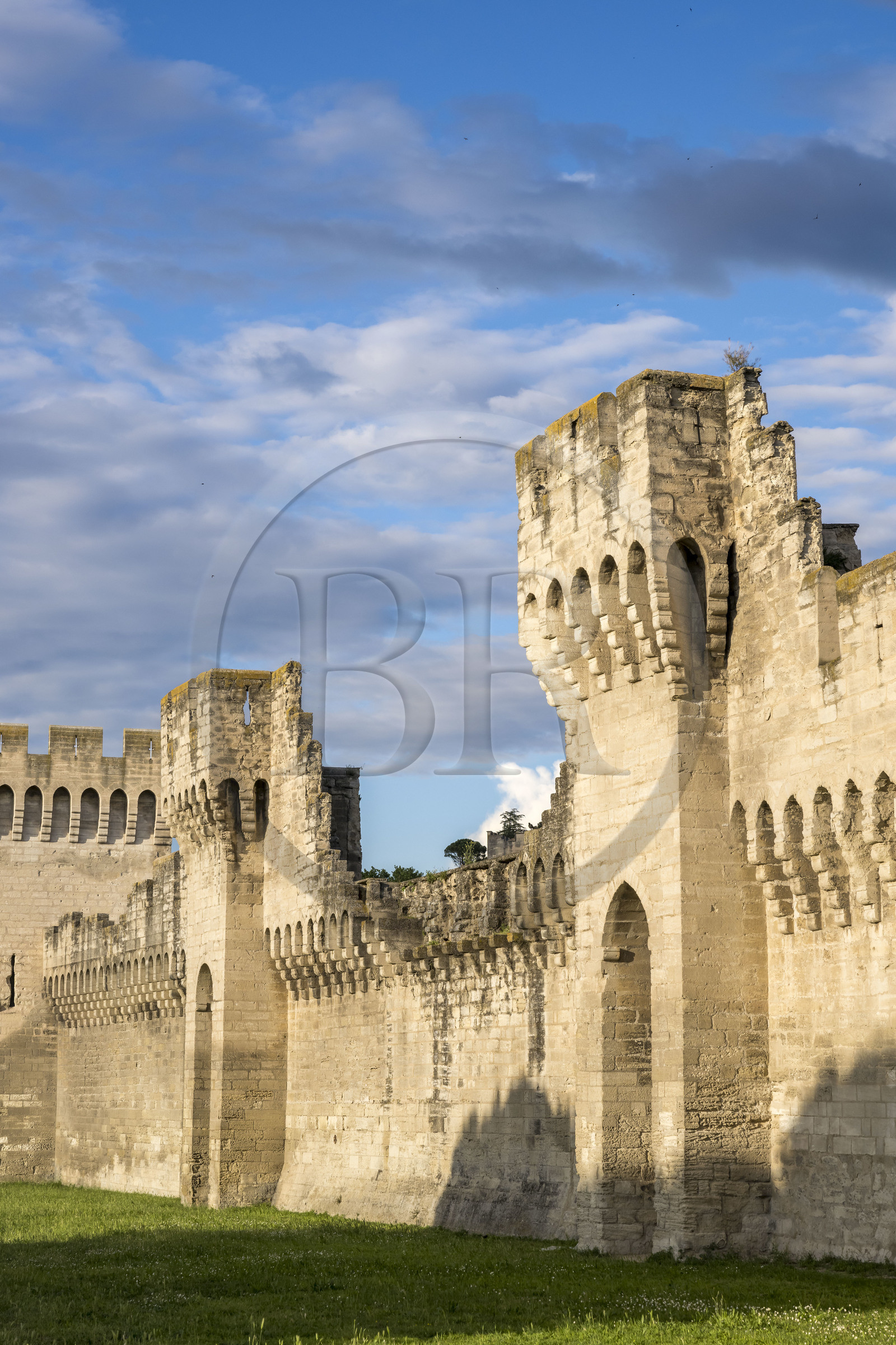 France, Vaucluse (84), Avignon, les remparts sur les bords du Rhône