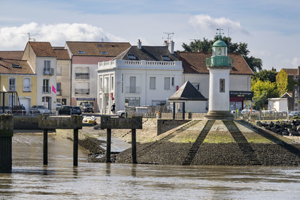 France, Loire Atlantique, Paimboeuf, Paimboeuf lighthouse located more than 10 km from the coast, the only French lighthouse built this far inland and the only one on the Loire estuary