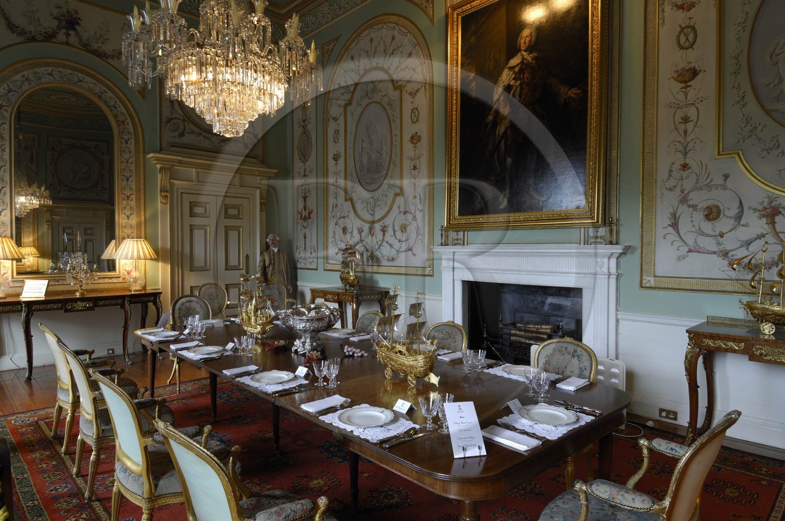 Royaume-Uni, Ecosse, région de l' Argyll, salle à manger du chateau d' Inveraray