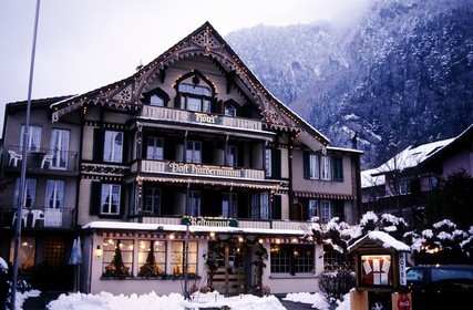 Switzerland, region of Bern (Bernese Oberland), Interlaken, Post-Hardermannli hotel and restaurant