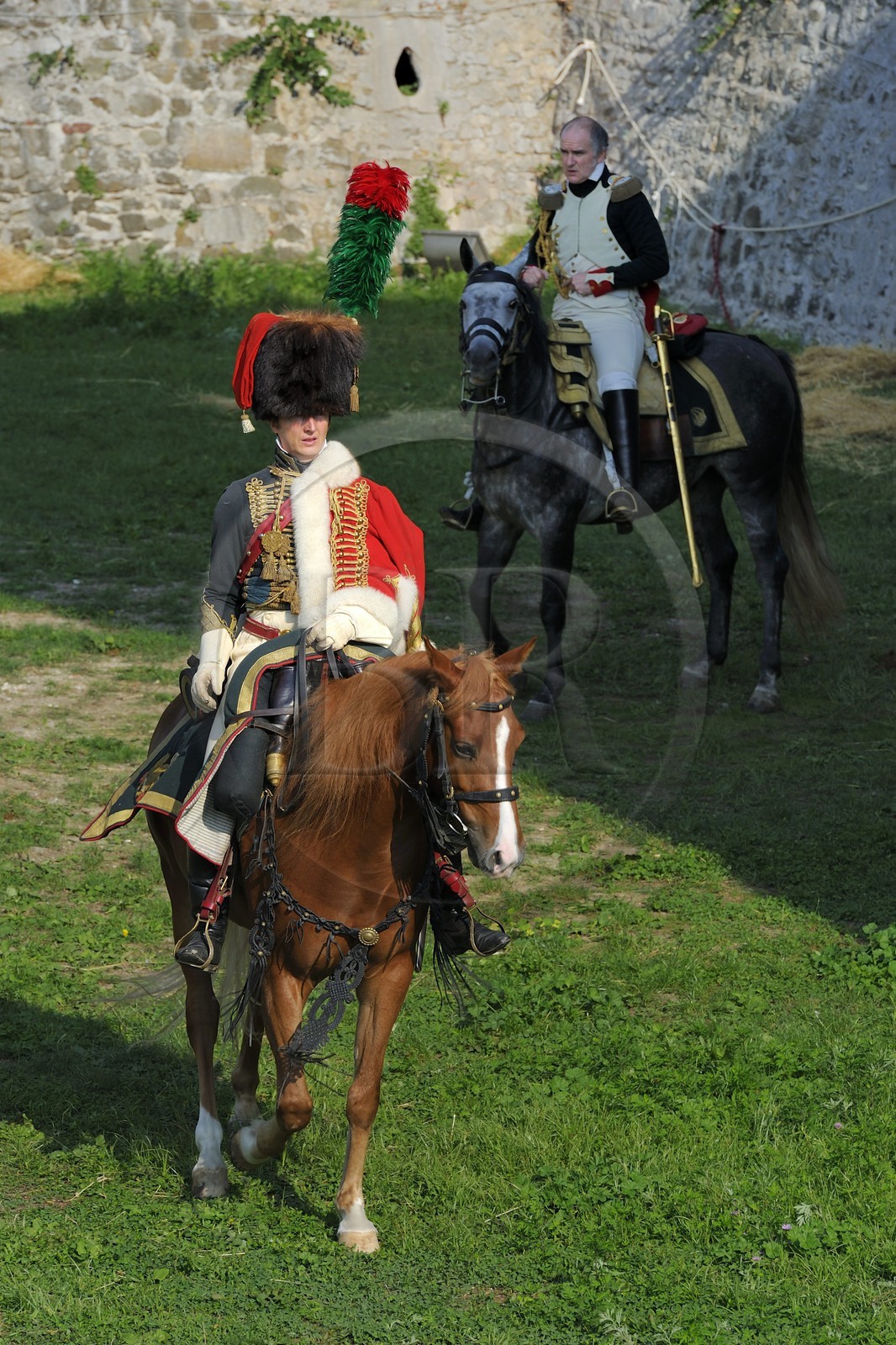 Italie, Ligurie, Sarzana, Napoleon Festival, troupes françaises de la Grande Armée, un Hussard à cheval