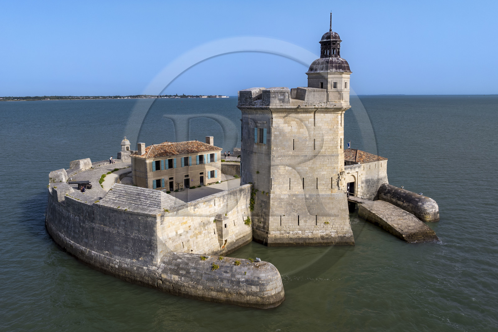 France, Charente-Maritime (17), Bourcefranc-le-Chapus, Fort Louvois aussi appellé Fort du Chapus (vue aérienne)