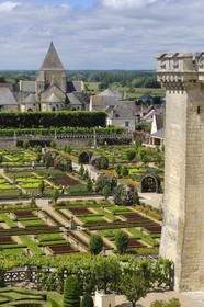 France, Indre et Loire, Loire Valley listed as World Heritage by UNESCO, Chateau de Villandry, the castle and the gardens, owned by Henry and Angelica Carvallo