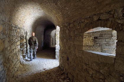 France, Var, Toulon, Fort Lamalgue from the french navy in the district of Mourillon, reverse fire galleries