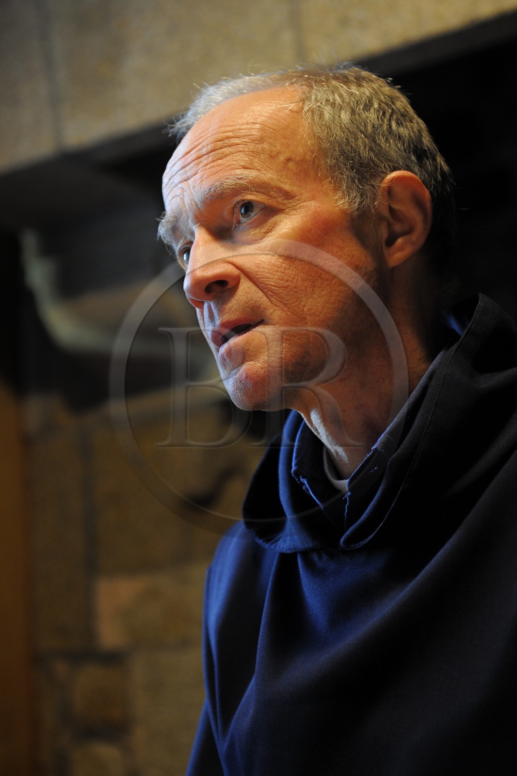 France, Manche (50), l'abbaye du Mont-Saint-Michel, classé Patrimoine Mondial de l'UNESCO, frère François-Marie supérieur des Fraternités Monastiques de Jérusalem France, Manche (50), l'abbaye du Mont-Saint-Michel, classé Patrimoine Mondial de l'UNESCO, frère François-Marie supérieur des Fraternités Monastiques de Jérusalem