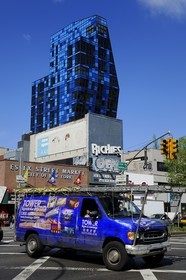 United States, New York, Manhattan, the Blue Condominium (2007) building on Norfolk Street