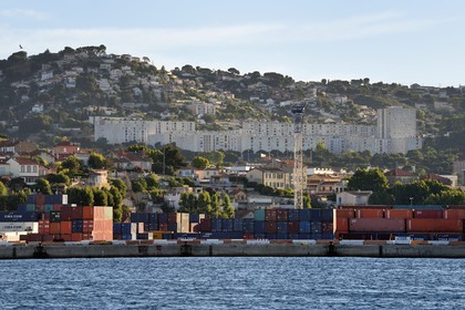 France, Bouches-du-Rhône (13), Marseille, les quartiers Nord, HLM (habitation à loyer modéré) de la Cité Castellane