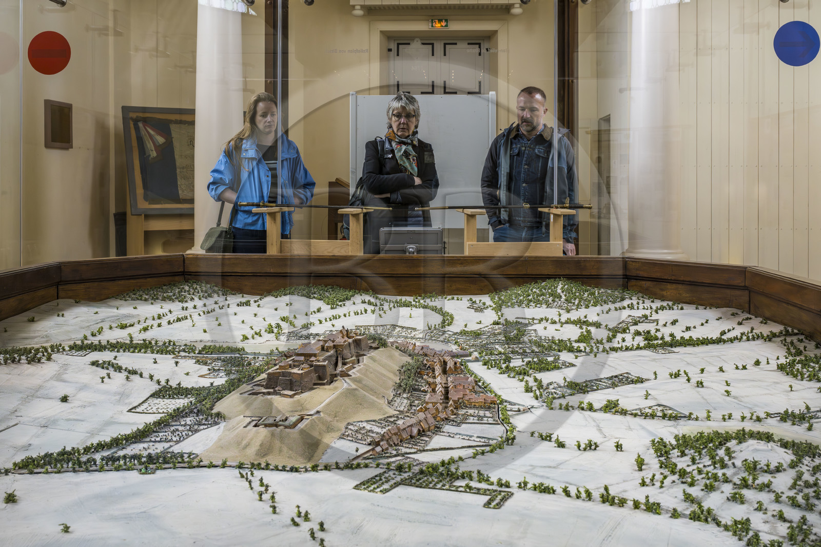 France, Moselle (57), Parc régional des Vosges du nord, Bitche, la citadelle fortifiée par Vauban, la chapelle abrite le plan-relief original de Bitche datant 1794 exécuté à l'échelle 1:600