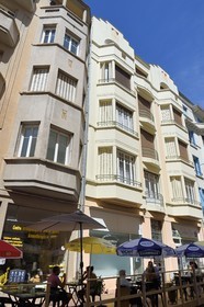 France, Allier (03), Vichy, Art Deco style buildings in rue Nicolas Larbaud (from n ° 7 to n ° 11)