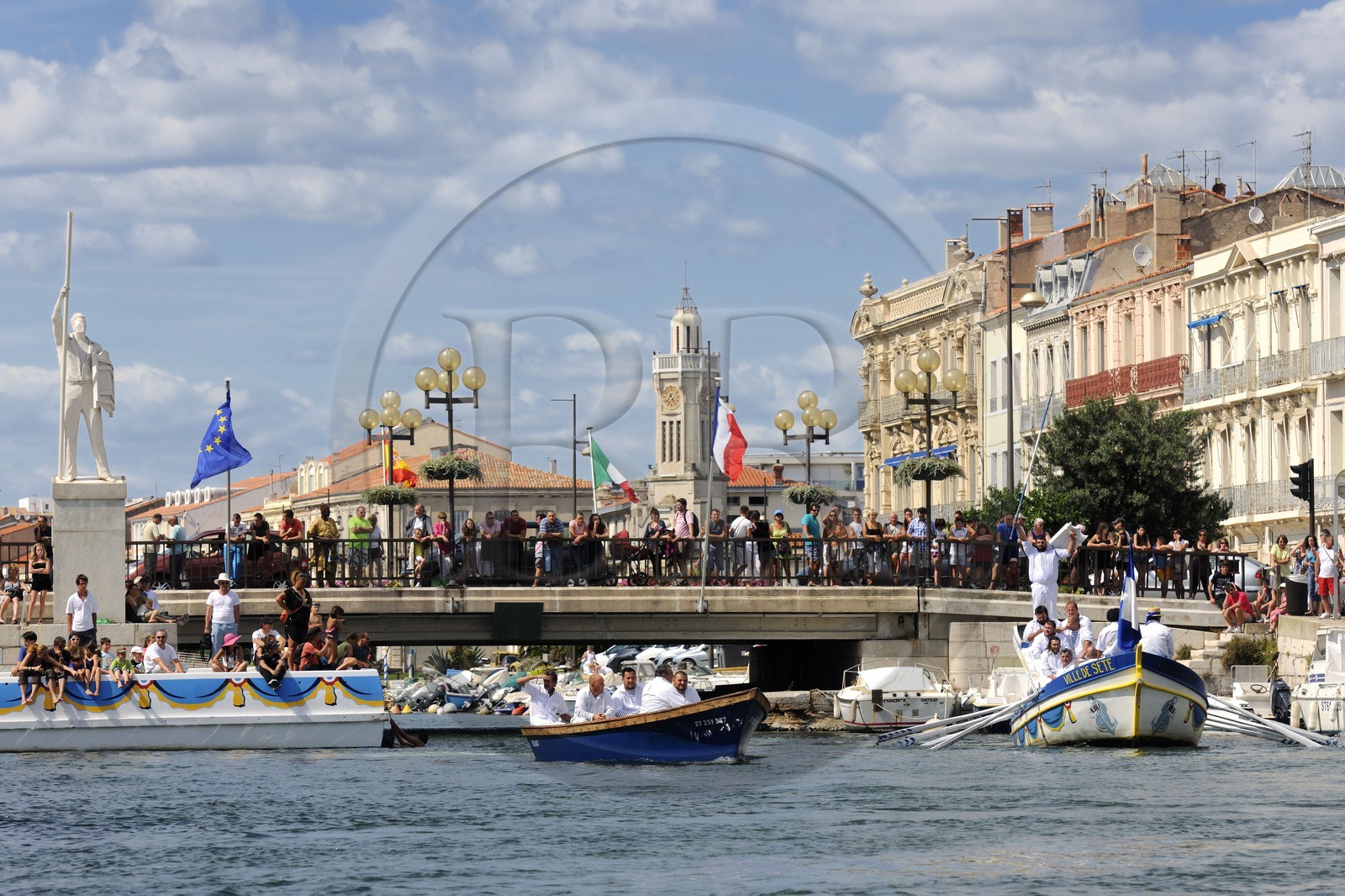 France, Hérault (34), Sète, canal Royal, fête de la Saint Louis, joutes sètoises