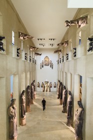 Allemagne, Bade-Wurtemberg, Fribourg en Brisgau, musée des Augustins (Augustinermuseum), statues originales de la cathédrale (Munster)
