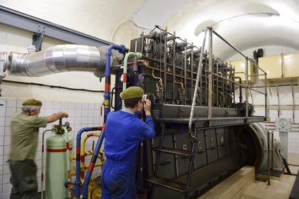 France, Moselle, Veckring, Maginot Line, Hackenberg Fortress, one of the four SGCM 350 horses generators