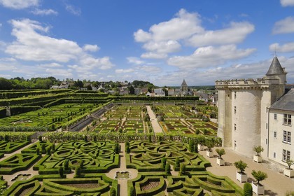 France, Indre et Loire, Loire Valley listed as World Heritage by UNESCO, Chateau de Villandry, the castle and the gardens, owned by Henry and Angelica Carvallo