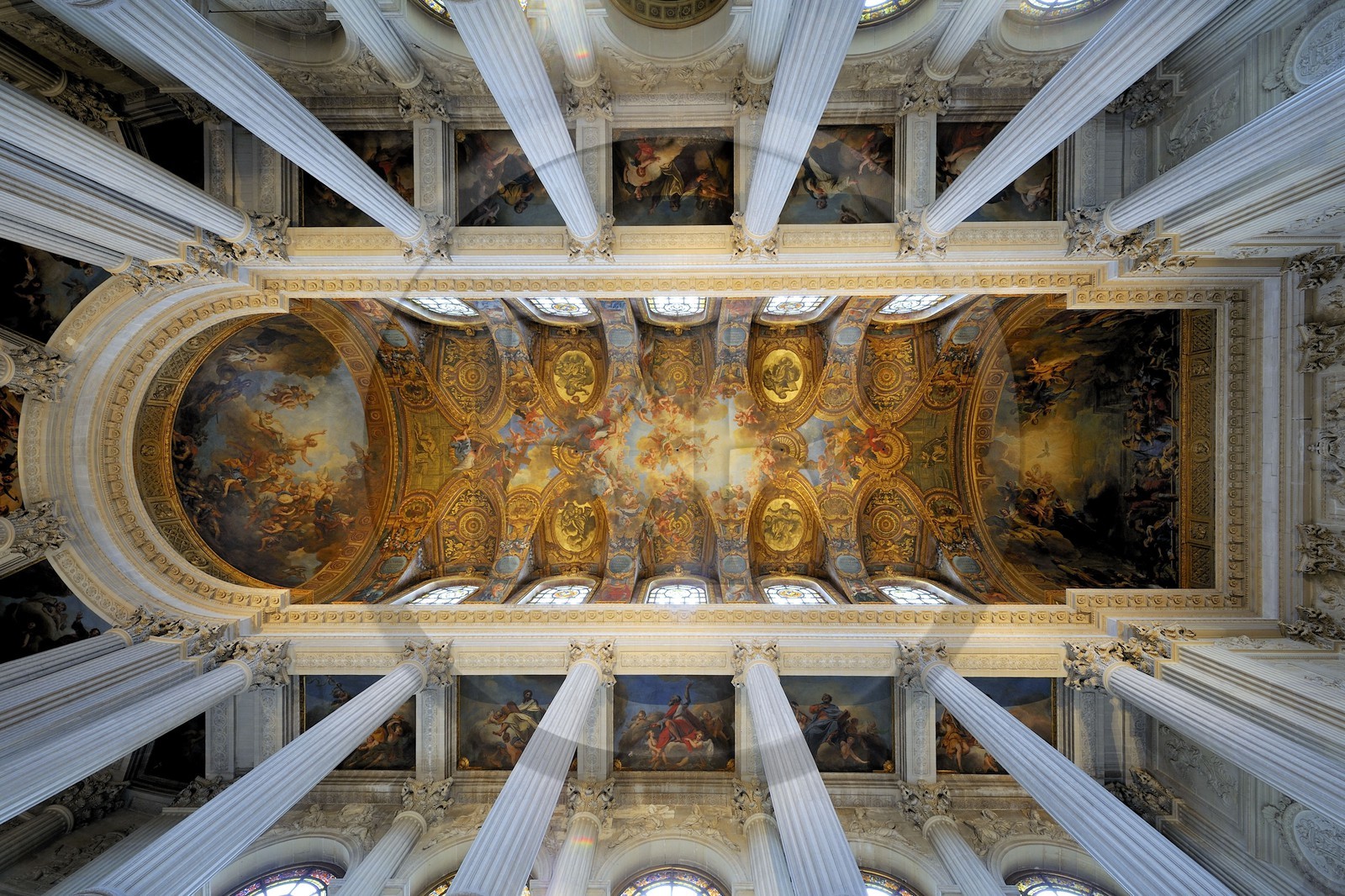 France, Yvelines (78), château de Versailles, classé Patrimoine Mondial de l'UNESCO, la Chapelle Royale, la voûte de la chapelle