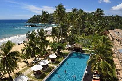 Sri Lanka, Southern Province, Weligama, Mirissa Beach, Paradise Beach Club hotel