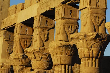 Egypte, Haute-Egypte, Nubie, vallée du Nil, Assouan, île d'Agilka, Philae classé Patrimoine Mondial de l'UNESCO, le temple d'Isis
