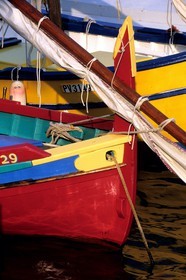 France, Pyrénées-Orientales (66), Collioure, barque catalane