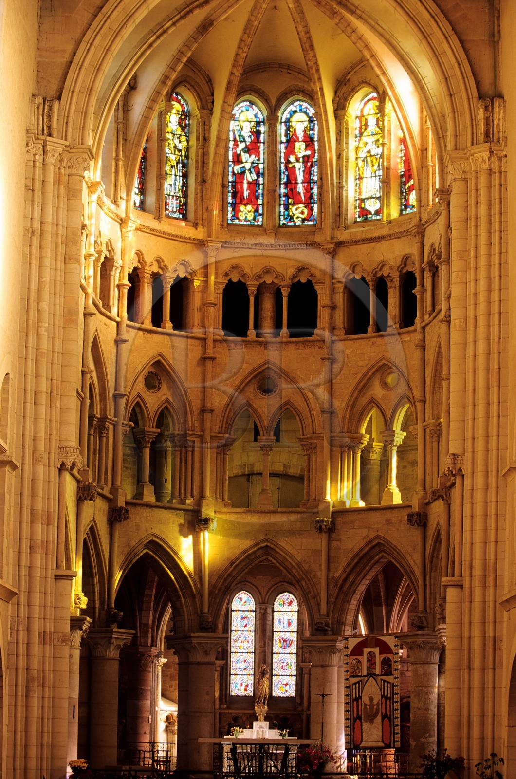 France, Haute-Marne (52), Montier-en-Der, abbatiale Saint-Pierre Saint-Paul, abbaye bénédictine, fondée au 7ème siècle
