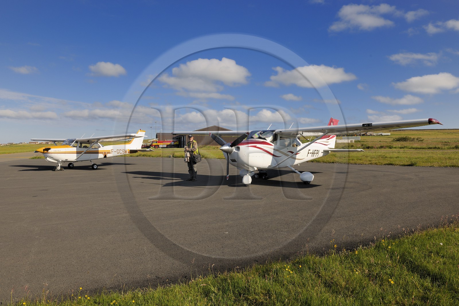 Royaume-Uni, Ecosse, Iles Orcades, Mainland, aéroport de Kirkwall
