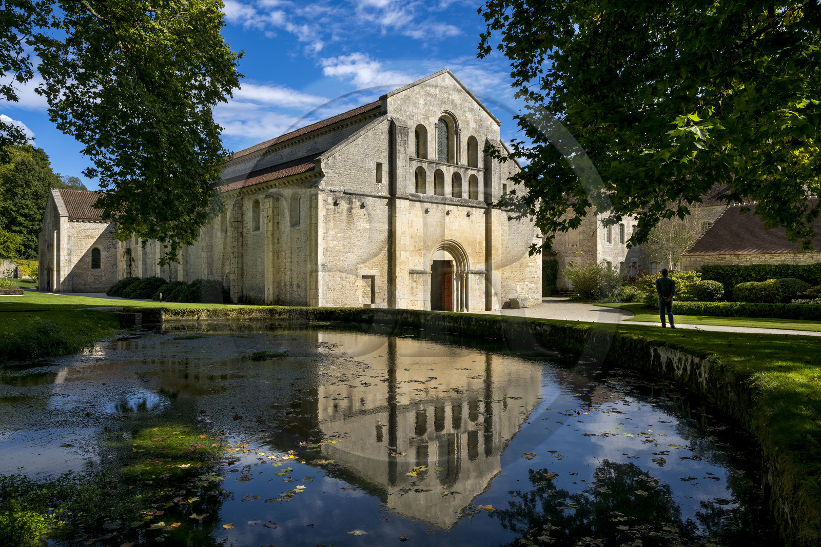 France, Côte-d'Or (21), Marmagne, l'abbaye cistercienne de Fontenay classée au Patrimoine Mondial de l'UNESCO, l'église abbatiale