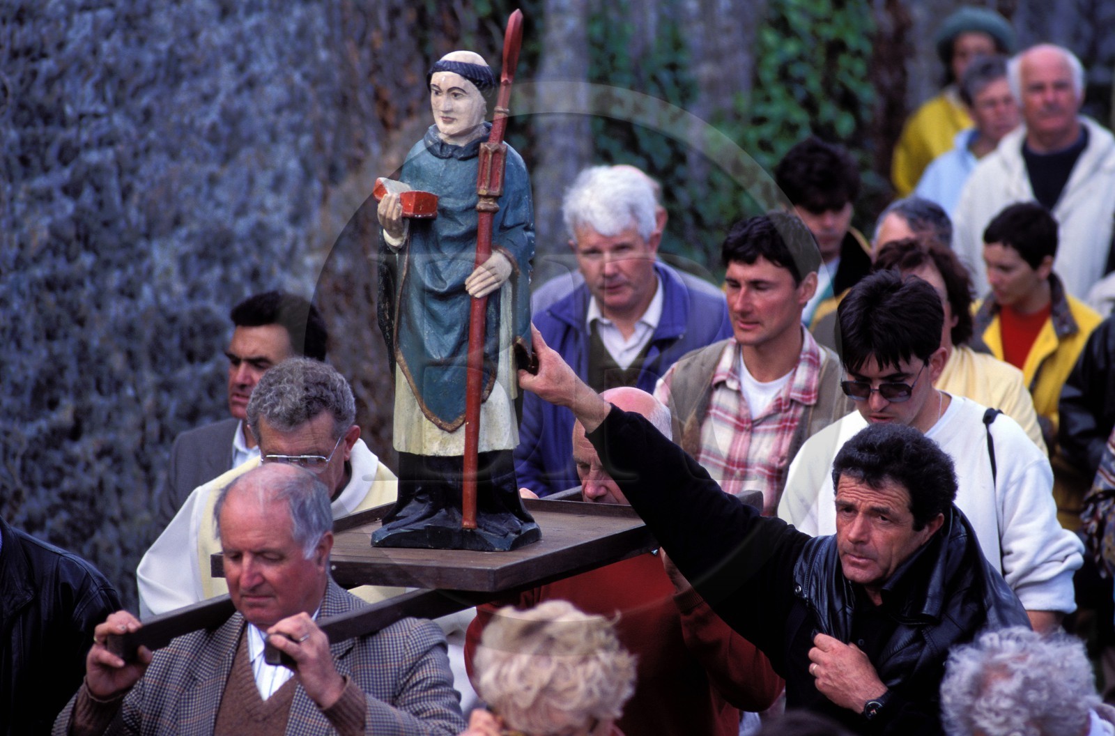 France, Côtes-d'Armor (22), procéssion du pélerinage annuel sur l'île de Saint-Gildas France, Côtes-d'Armor (22), procéssion du pélerinage annuel sur l'île de Saint-Gildas
