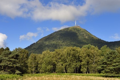 France, Puy de Dome, Parc Naturel Régional des Volcans d'Auvergne (regional nature park of Auvergne volcanoes), Chaine des Puys listed as World heritage by UNESCO, the Puy de Dôme volcano