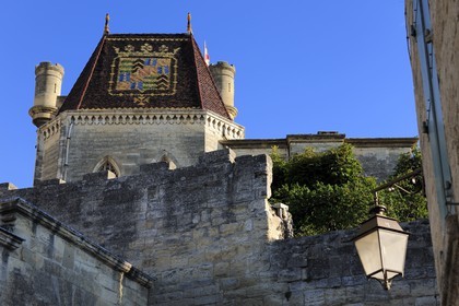 France, Gard, Uzes, listed as town of art and history, Duke's castle called the Duche d'Uzes, listed as historical monument, the chapel's roof