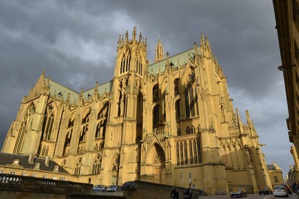 France, Moselle (57), Metz, la cathédrale Saint-Etienne en pierre de Jaumont