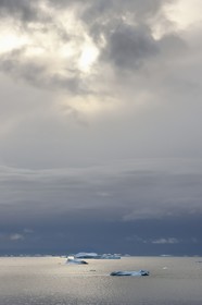 Groenland, cote ouest, baie de Baffin, icebergs dans le fjord Uummannaq