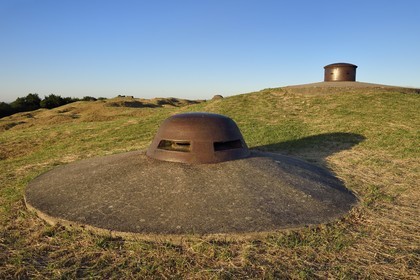 France, Meuse, Douaumont, Fort Douaumont, defense centerpiece around Verdun, machine gun turret and its observatory in the background