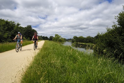 France, Indre et Loire, cycle track on Cher river banks between Savonnieres and Villandry