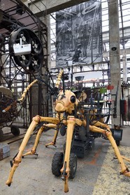 France, Loire-Atlantique (44), Nantes, galerie des Machines de l'Ile dans les hangars des anciens chantiers navals, projet artistique conçu par François Delarozière et Pierre Orefice, une Fourmi Mécanique