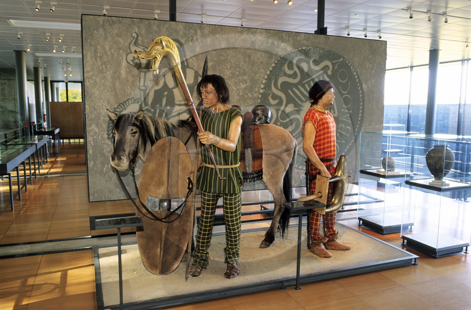 France, Saône-et-Loire (71), Mont Beuvray, musée de la civilisation celtique de Bibracte, gaulois éduens du Ier siècle av. J.-C.