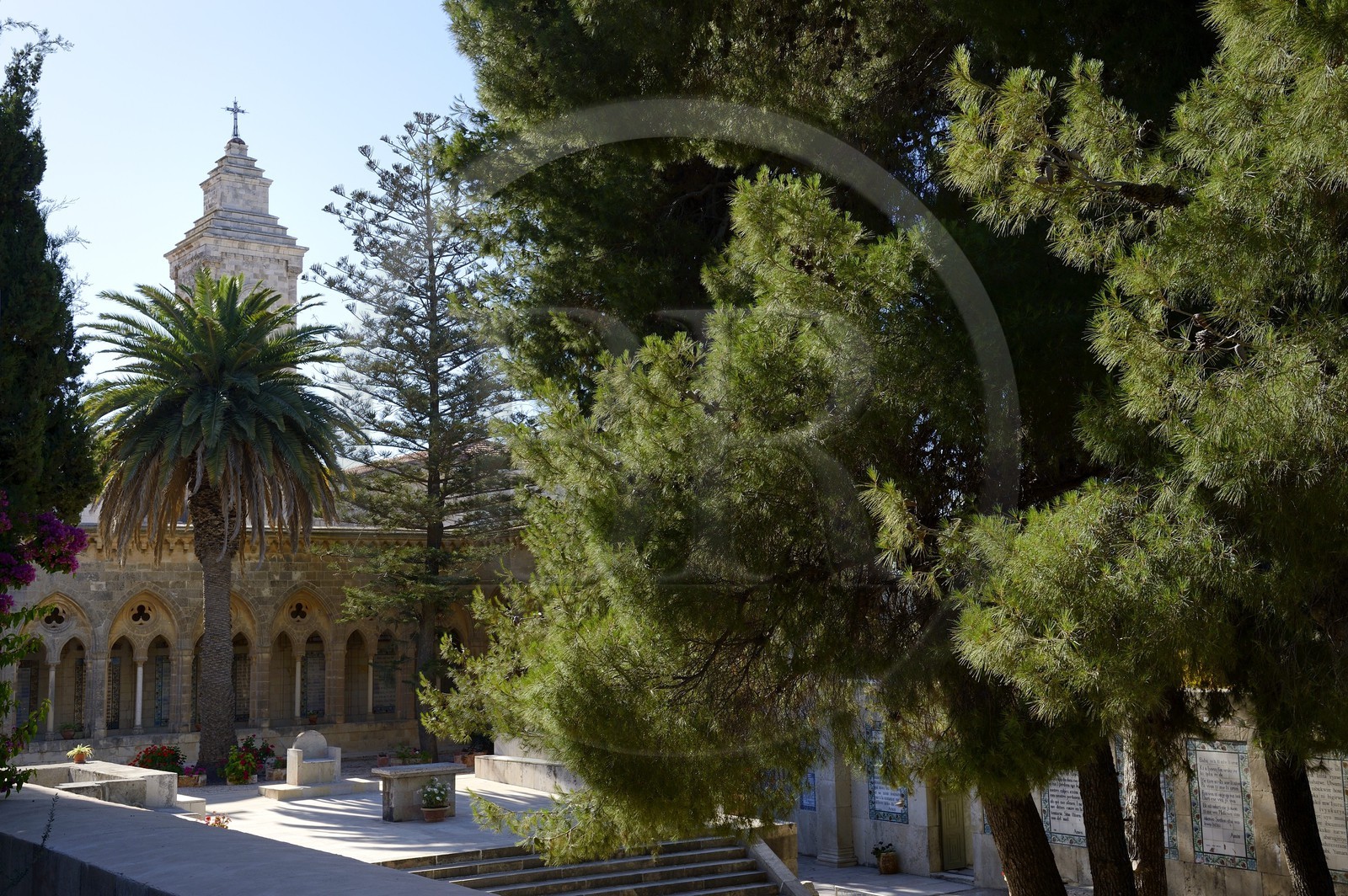 Israel, Jérusalem, ville sainte, eglise du Pater Noster (Domaine de L'Eleona) sur le Mont des Oliviers qui fait partie des quatre territoires français de Jérusalem