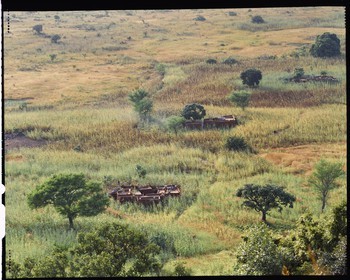 Burkina Faso, Poni province, Lobi land, Loropéni region, Lobi farms in the midst of sorghum crops