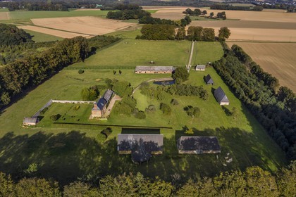 France, Seine-Maritime (76), Pays de Caux, Harcanville, clos masure La Bataille