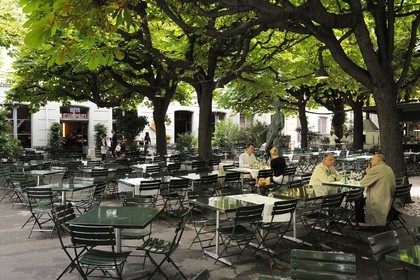 Suisse, Bâle, Kunsthalle, terrasse du Campari Bar